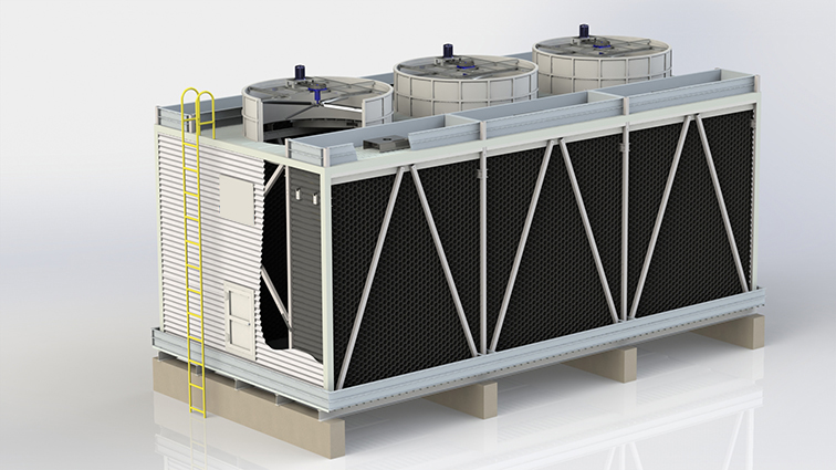 方形横流式冷却塔